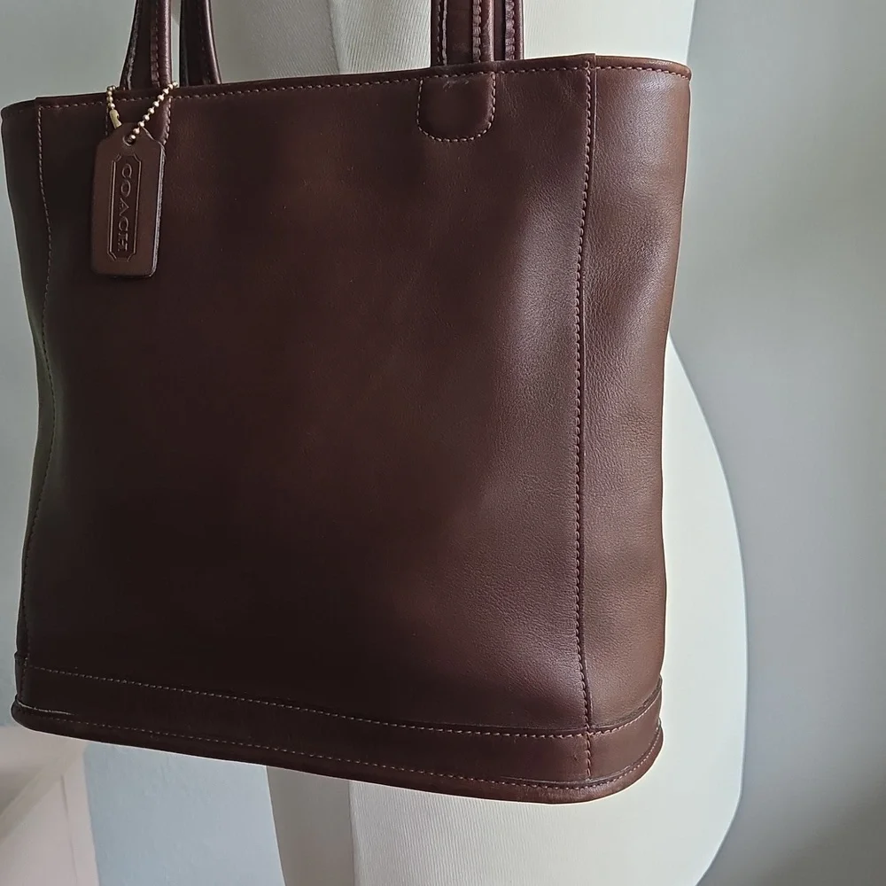 Vintage COACH Mahogany Bleeker Leather Tote Bag - Picture 3 of 14